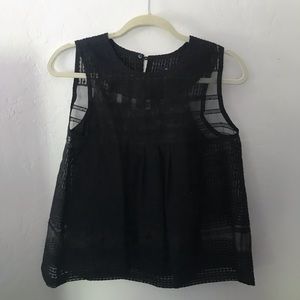 Black sheer Madewell tank